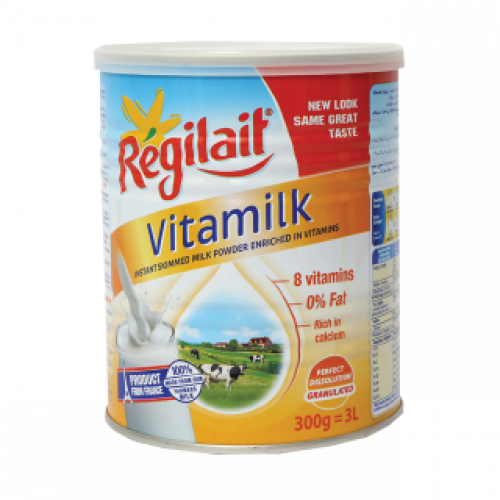 حليب بودرة خالي الدسم ومدعم بالفيتامينات – 300 غرام