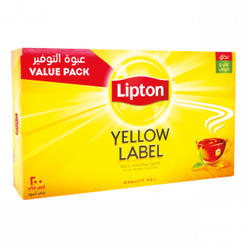 أكياس الشاي الأسود العلامة الصفراء – 200 × 2 غرام