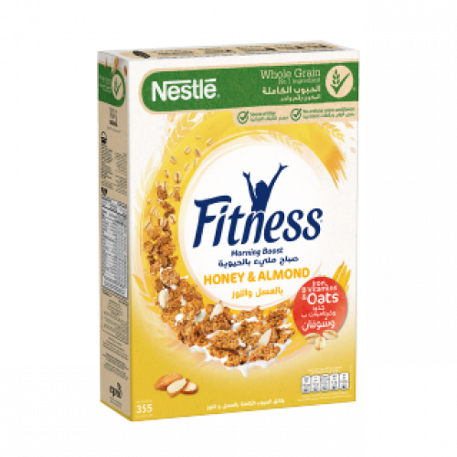 فيتنس رقائق من الحبوب الكاملة بالعسل و اللوز – 355 غرام