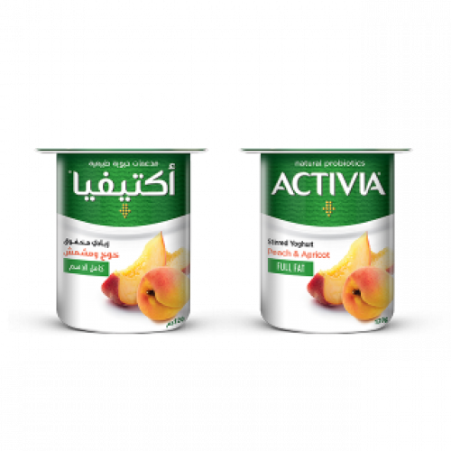 زبادي بالخوخ والمشمش – 120 غرام