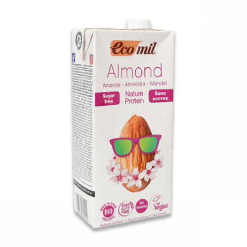 حليب لوز عضوي بروتين طبيعي بدون سكر – 1 لتر