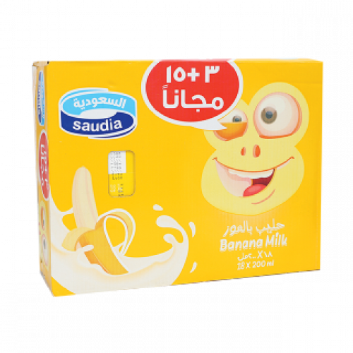 حليب بالموز – 18×200 مل