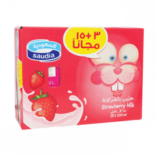 حليب بالفراولة – 18×200 مل