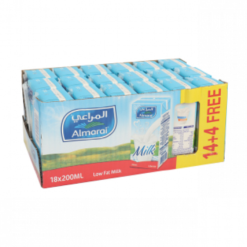 حليب قليل الدسم – 18×200 مل