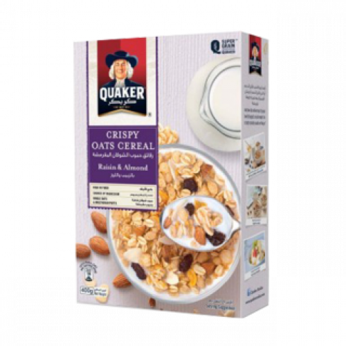 رقائق حبوب الشوفان المقرمشة بالزبيب واللوز – 400 غرام
